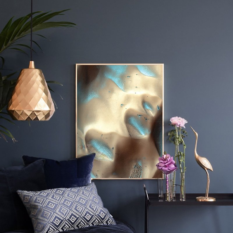 Mars landform – Sands-home decor, wall arts,Nordic paintings,Interior Design - Posters - Other Materials Gold