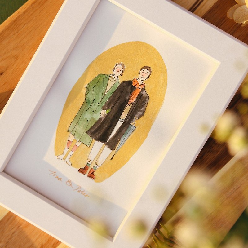 Hand-painted gold-dyed portraits with flax spots, custom-made paintings, custom-made portraits, birthdays, Mother’s Day, graduations - Customized Portraits - Paper Gold