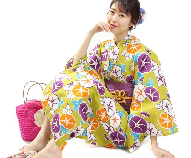 Women's Yukata Obi 2-piece set F size x86-04c yukata - Shop fuukakimono  Other - Pinkoi