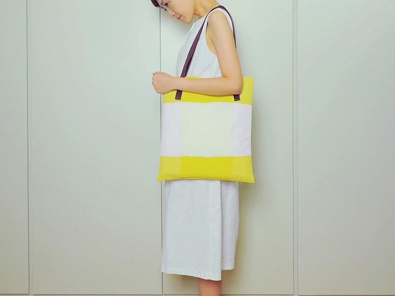 JainJain Medium Chic Bag / Green Shopping Bag # 20 Waterproof Paint - Messenger Bags & Sling Bags - Paper Yellow