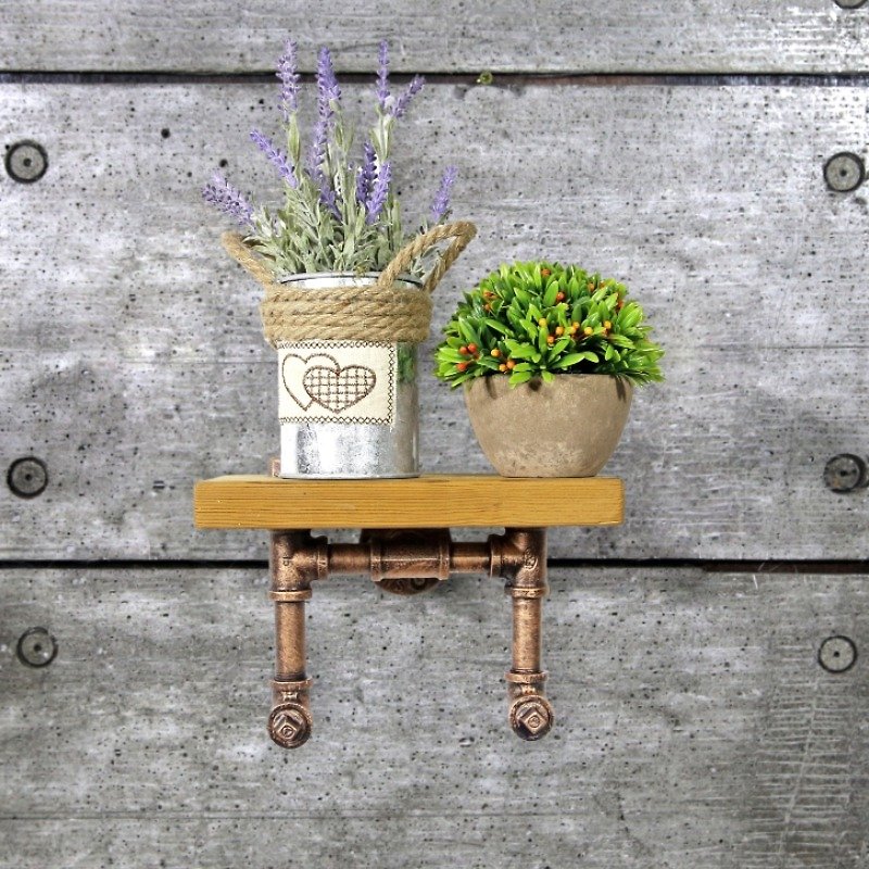 【Carpenter Workshop】 industrial wind vintage racks wall shelves decorative shelves potted plants - Storage - Other Metals 