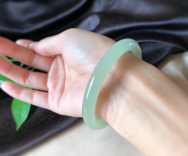 收藏級冰晴水美玉鐲精緻和田玉料子冰潤細膩超有存在感一念之間