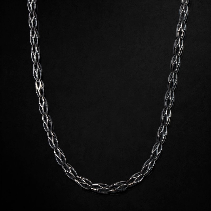 The Mediterranean - 925k Oxidized Sterling Silver Men's Chain - 長項鍊 - 純銀 