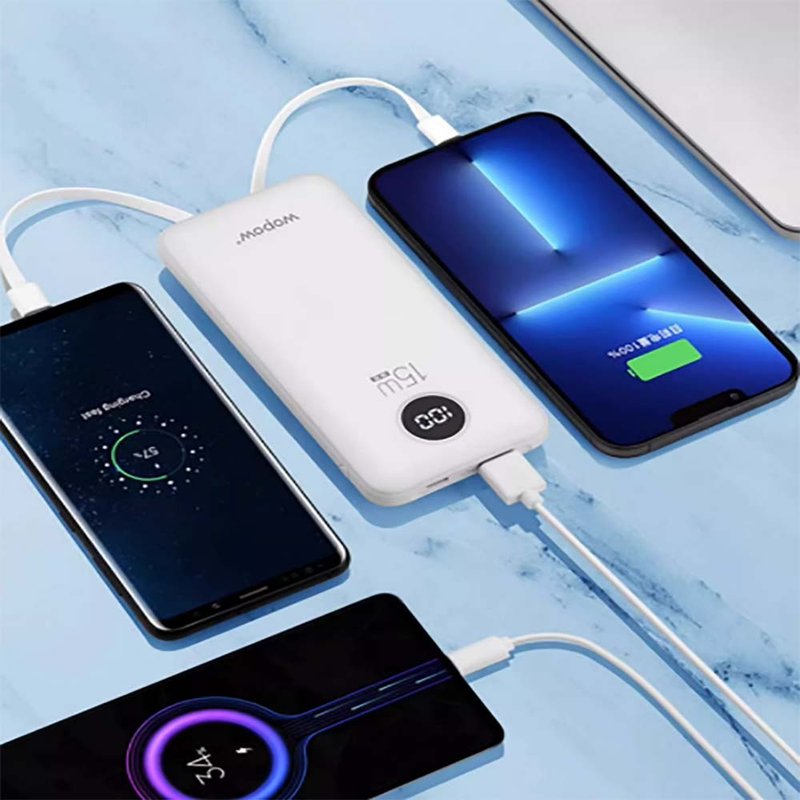 [Free Shipping] WOPOW power bank ultra-thin and compact 10000 mAh 15W fast charging mobile power supply - Chargers & Cables - Other Materials Multicolor