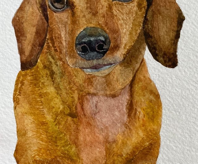 ペットの肖像画のカスタム、犬の肖像画の手描きの絵画、ペットの肖像画