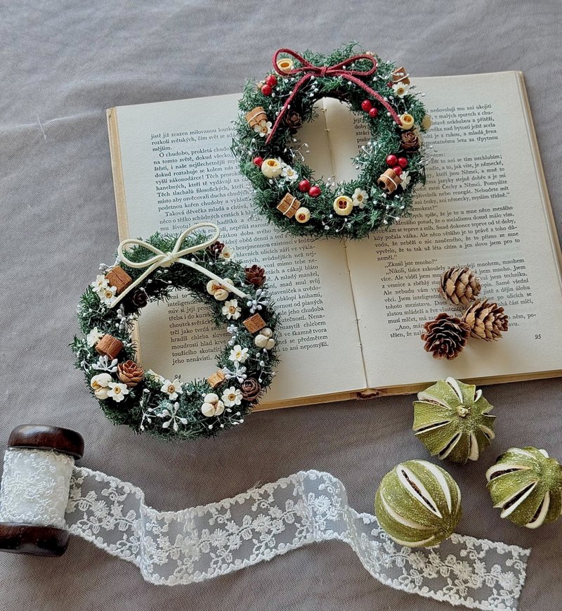 聖誕永生花圈 聖誕禮物 聖誕節 聖誕花圈 乾燥花 永生花 永生花圈 - 乾燥花/永生花 - 植物．花 