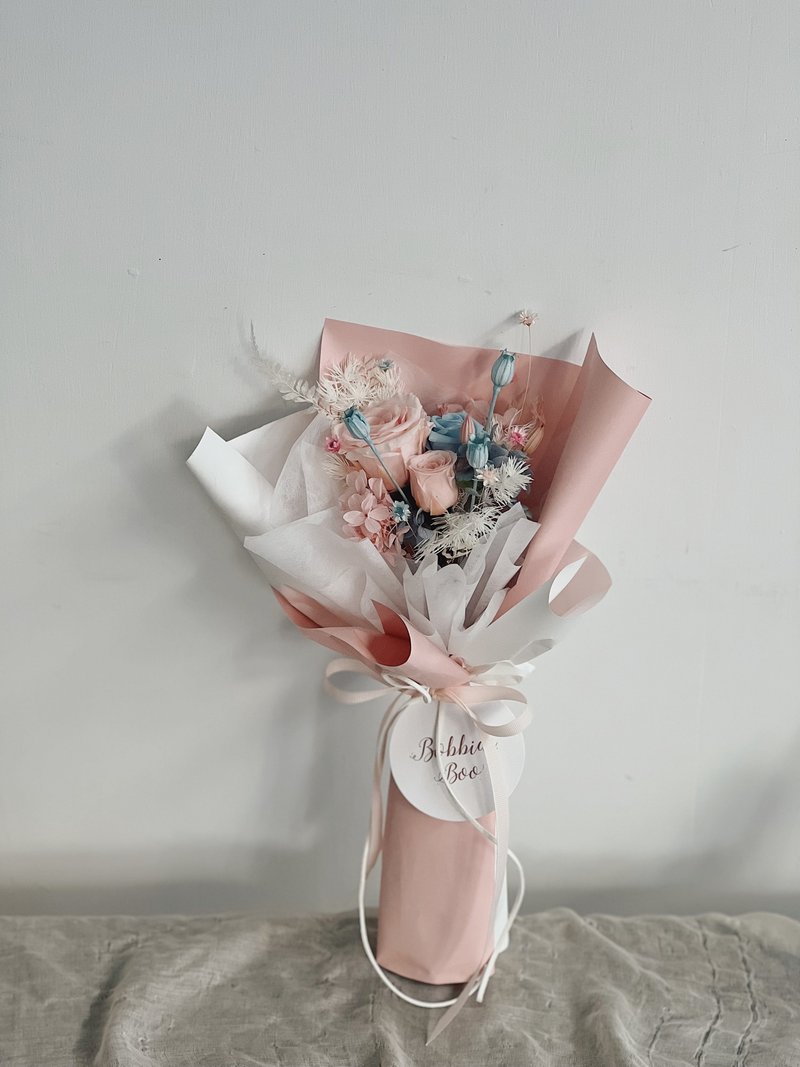 【Eternal Rose Bouquet】• Valentine's Day/Eternal Rose/Eternal Rose Bouquet/Rose - Dried Flowers & Bouquets - Plants & Flowers Pink