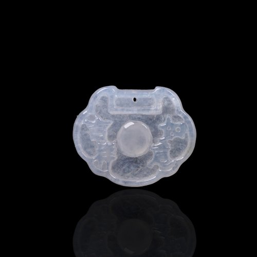 瓔珞珠寶盒 E.L.Jewelry Box 冰種翡翠吉祥如意平安鎖項鍊 | 天然緬甸玉翡翠A貨 | 送禮