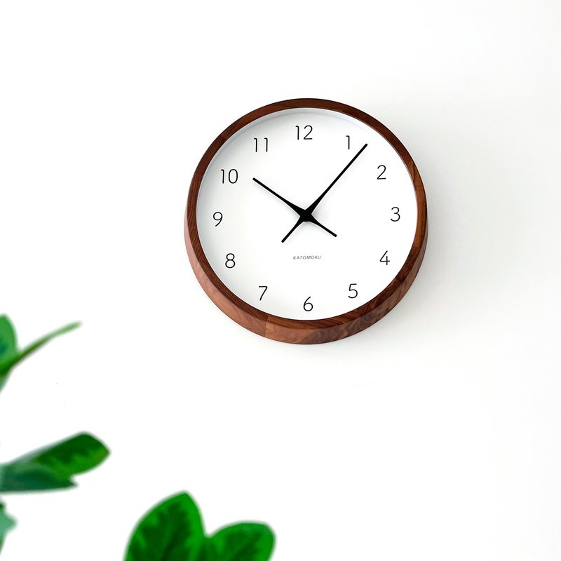 KATOMOKU muku clock 7 核桃 (km-93WA) 掛鐘 日本製造 - 時鐘/鬧鐘 - 木頭 咖啡色