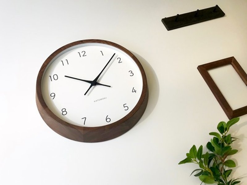 KATOMOKU muku clock 7 walnut (km-93) wall clock  made in japan - Clocks - Wood Brown