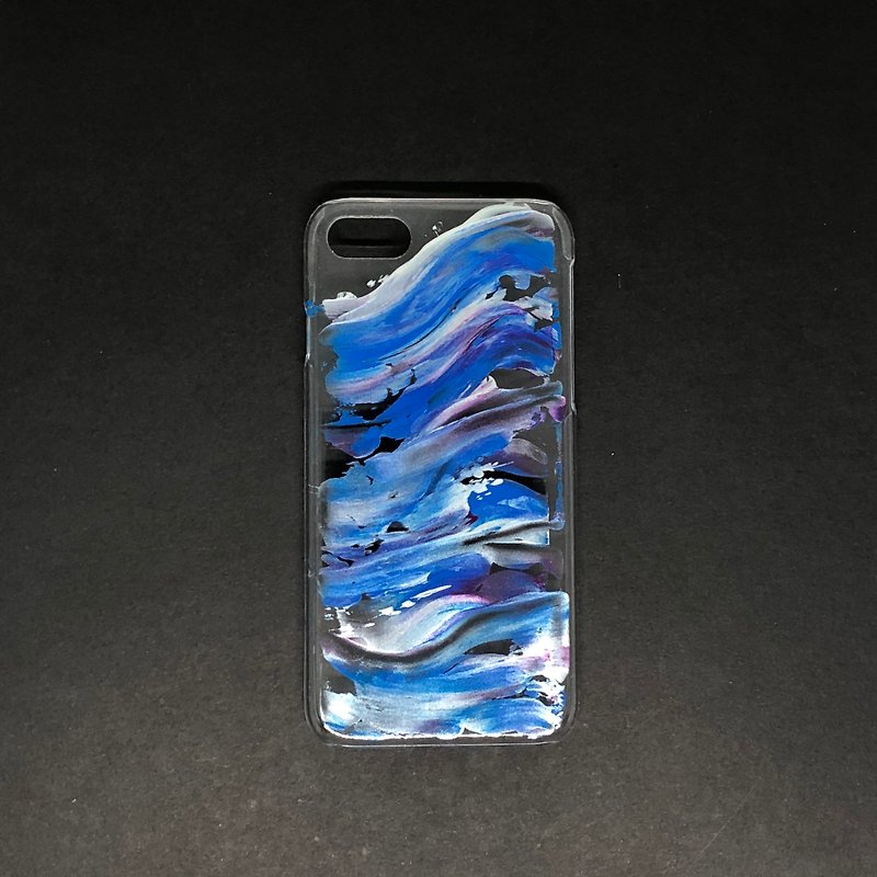 アクリルの手描き抽象美術電話ケース| iPhone 7/8 |すべて消えて - スマホケース - アクリル パープル