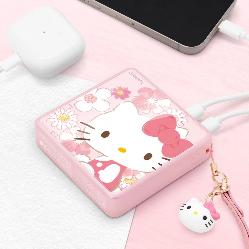 GARMMA Hello Kitty digital display PD fast charging power bank - ที่ชาร์จ - โลหะ สีดำ