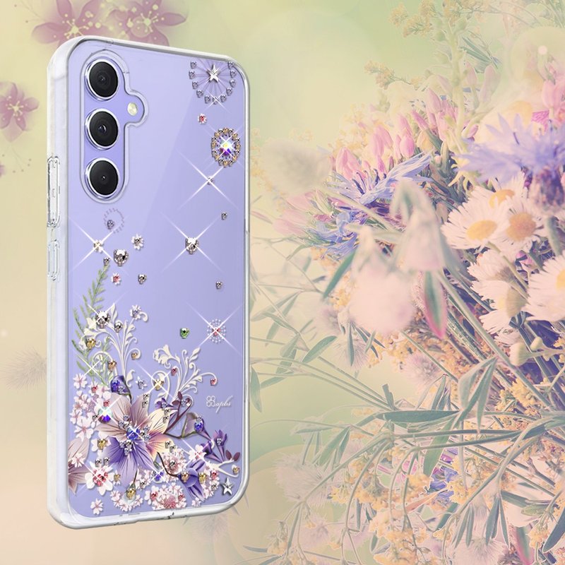 Samsung Galaxy A55/A54/A53/A35 thin and light military-standard anti-fall crystal case-Secret Garden - Phone Cases - Other Materials Multicolor
