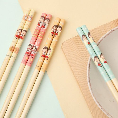 NORNS 櫻桃小丸子竹筷4入組 - 天然竹筷 環保筷 筷子 環保餐具
