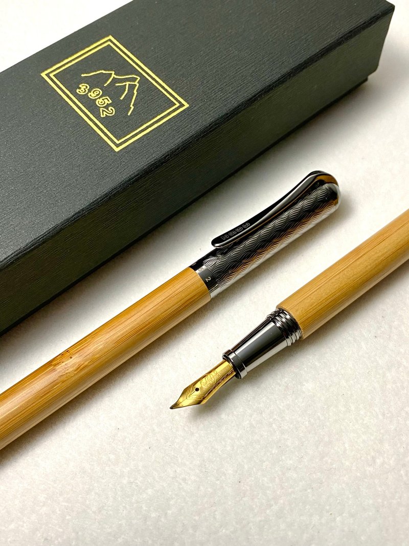 3952老山羊-噍吧哖 天然竹管 鍍金書法鋼尖鋼筆 - 鋼筆 - 其他材質 