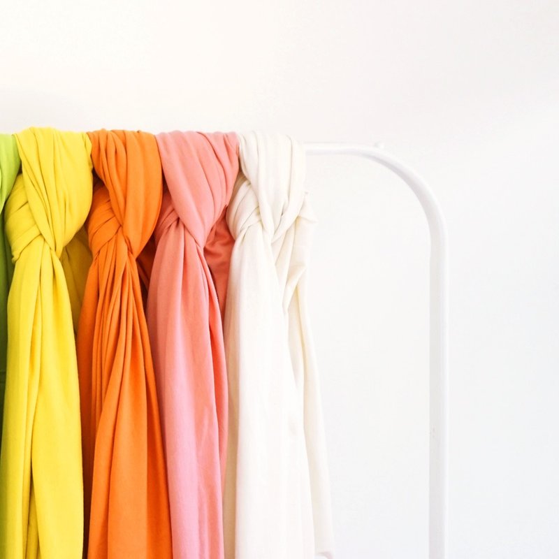 Organic cotton rainbow cloth 4 color group A (white/red/orange/yellow) - เย็บปัก/ถักทอ/ใยขนแกะ - ผ้าฝ้าย/ผ้าลินิน หลากหลายสี