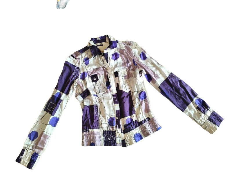 Diesel 中古 印花小外套 - 女上衣/長袖上衣 - 防水材質 紫色