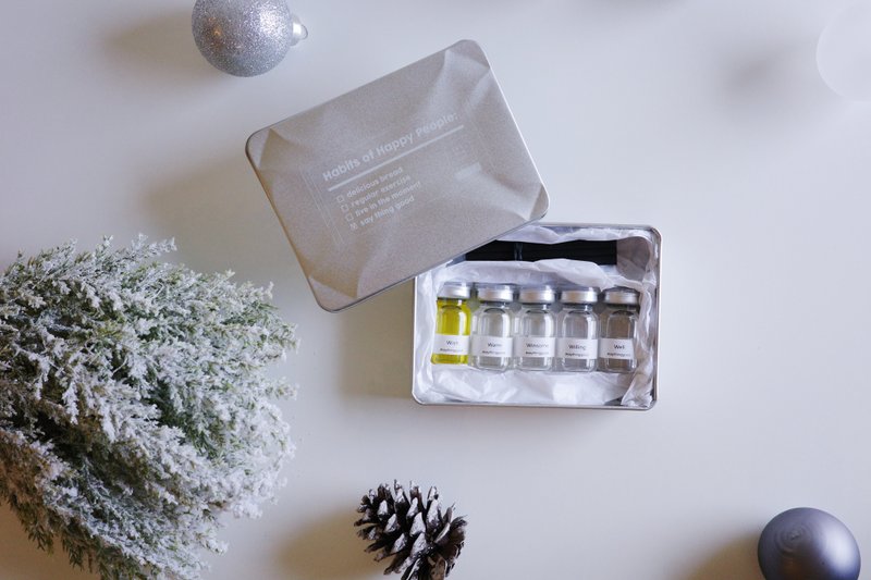 【聖誕禮物】迷妳小擴香丨送禮包裝丨鼠尾草 雪松 - 香氛/精油/擴香 - 其他材質 透明