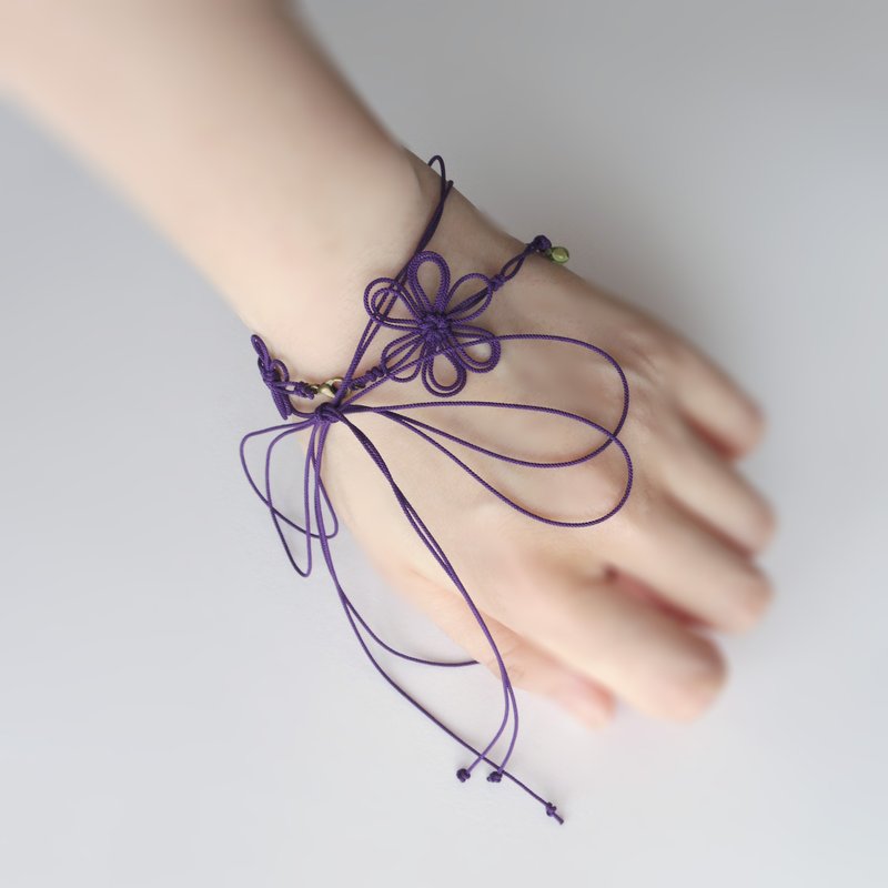 ブレスレット　艶まとわす - ブレスレット - ガラス パープル