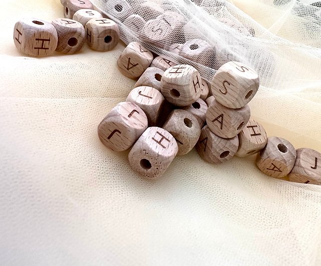 English Alphabet Beech Wood Beads - Ordering Area for Hanging Decorations -  Shop Me Time Handmade Other - Pinkoi