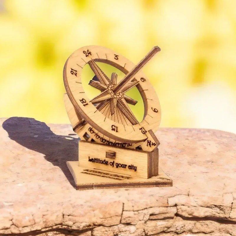 German Puzzle Mechanism Box / Sundial - Board Games & Toys - Wood 