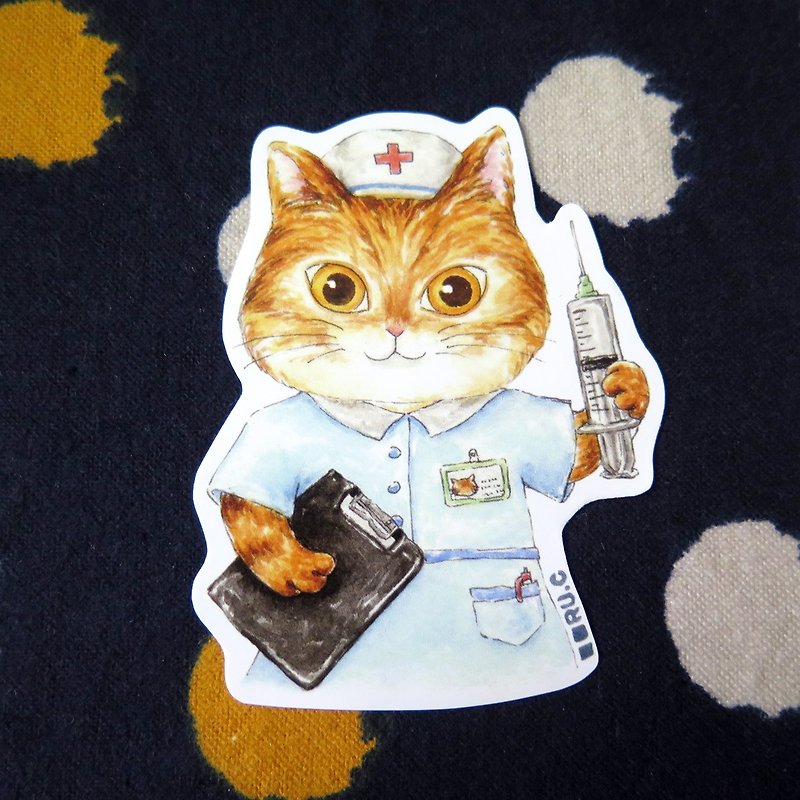 My volunteer: cat and cat nurse stickers