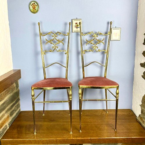 HappyDuckVintage 仿古法式椅子 | 一對古董青銅椅子| 古董家具