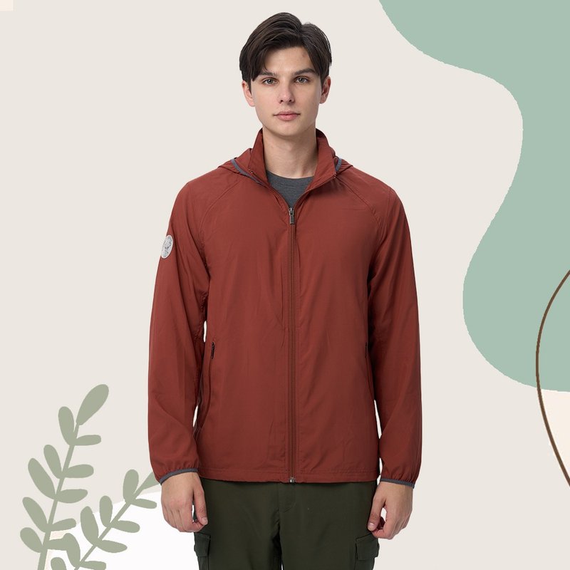 【Wildland 荒野】冰涼防蚊輕薄機能外套 男 0B11910-172 不丹紅 - 男夾克/外套 - 聚酯纖維 紅色