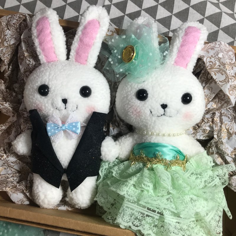 RABBIT LULU結婚兔 青蘋果口味蛋糕裙禮服 婚禮擺飾 車頭綵 - 擺飾/家飾品 - 棉．麻 綠色