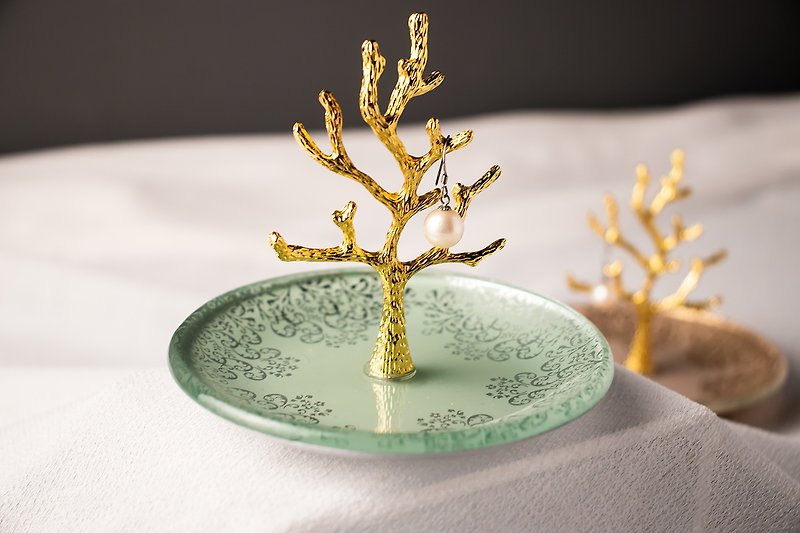 The first choice for Mother’s Day gifts [The Little Golden Tree Christmas tree ornament tray] - Other - Glass Green