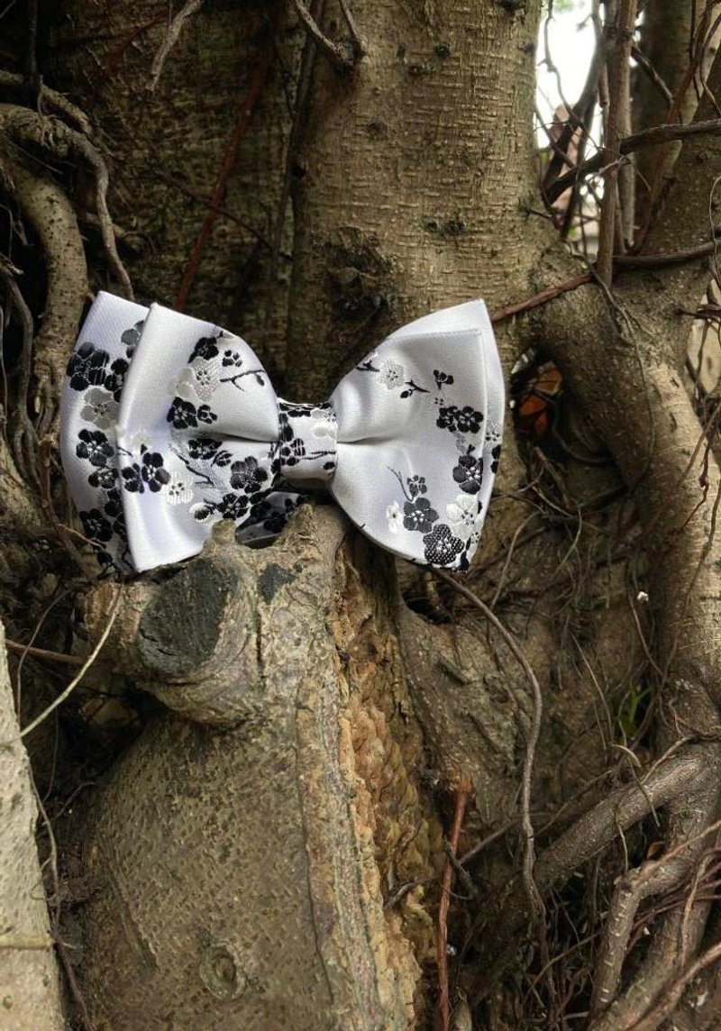 銀黑梅花 領結 Bow ties - 領結/領巾 - 其他材質 銀色