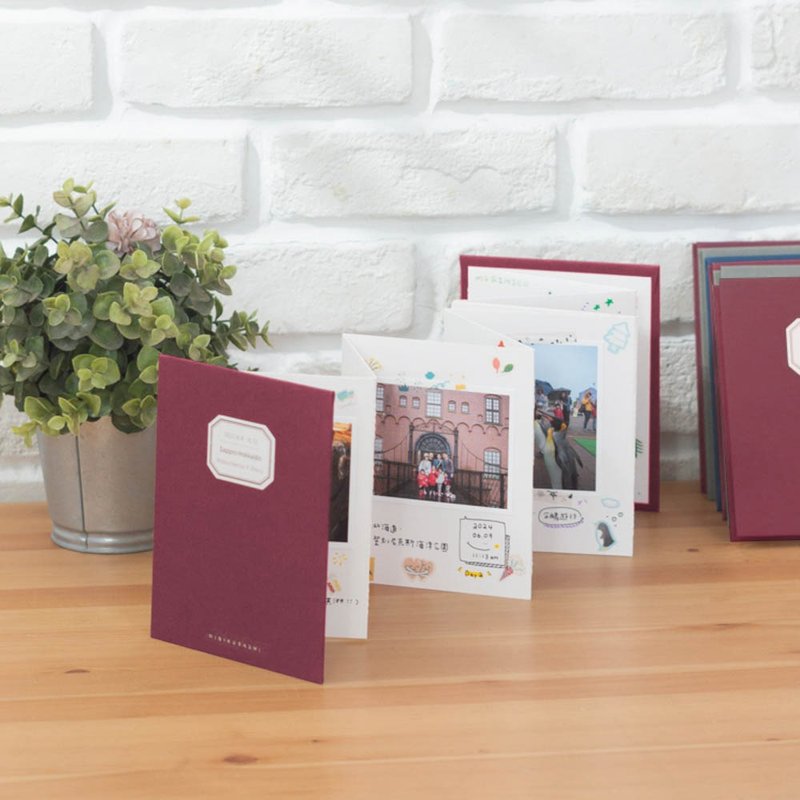 Customized pull-page handmade photo album set [chestnut brown red] photo book/birthday/couple/anniversary gift - อัลบั้มรูป - กระดาษ 