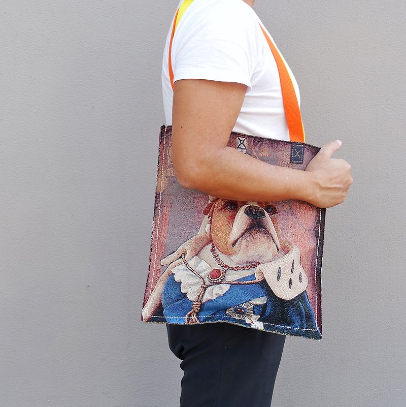 Original hand-made emperor dog shoulder bag | casual bag | cowhide bag