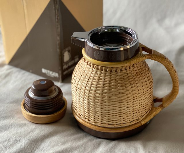 Japan Zojirushi Handmade Rattan Kettle Coffee Pot Magic Bottle Thermal Pot  Log Grip Brand New - Shop the-old-soul Vacuum Flasks - Pinkoi