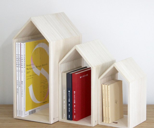 Paulownia Bookends / Book House NEST - Shop fukumono Bookshelves