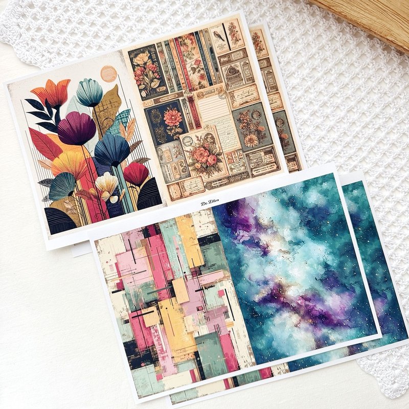 Z357 - MonoPastel Vintage background - 貼紙 - 紙 
