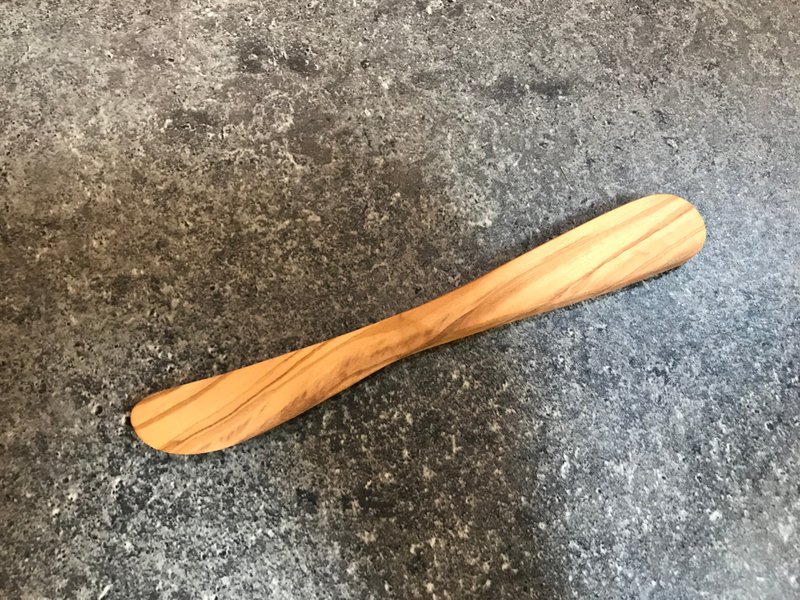 義大利Zen Forest橄欖木實木抹刀Olive wood spatula - 筷子/筷架 - 木頭 卡其色