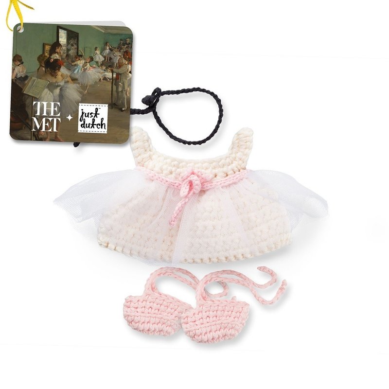 Just Dutch | White degas outfit handmade - ตุ๊กตา - ผ้าฝ้าย/ผ้าลินิน ขาว