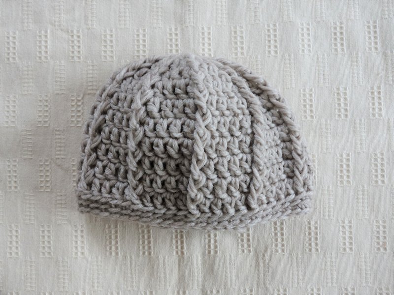 yuoworks / Knit hat / light beige / beanie / wool