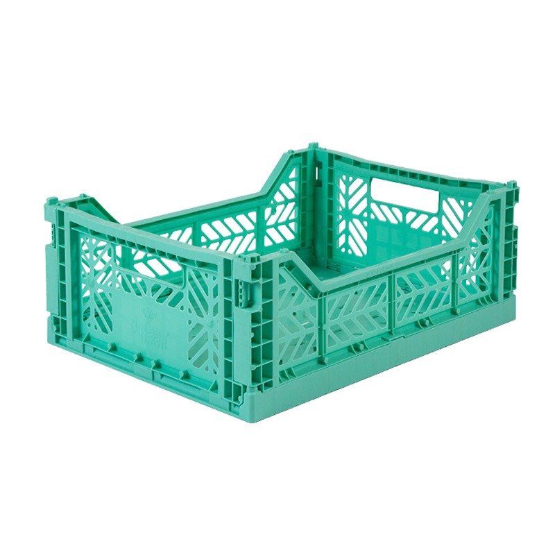 Turkey Aykasa Folding Storage Basket (M)-Mint Green - Storage - Plastic 