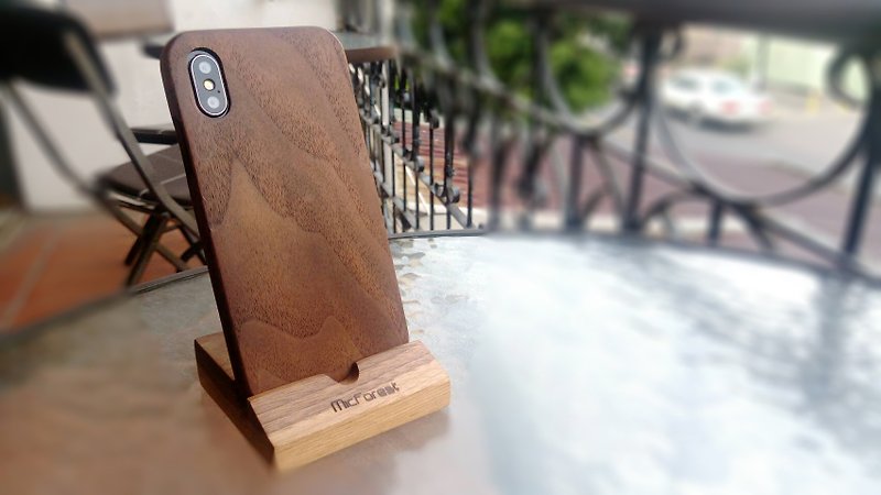 微森林--iPhone X 一體成形原木手機殼--基本木紋款 - 手機殼/手機套 - 木頭 咖啡色