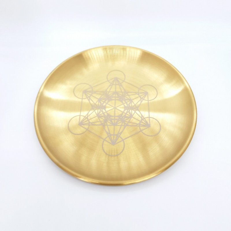 Metatron s Cube Sacred Geometry Disk - Other - Other Metals Gold