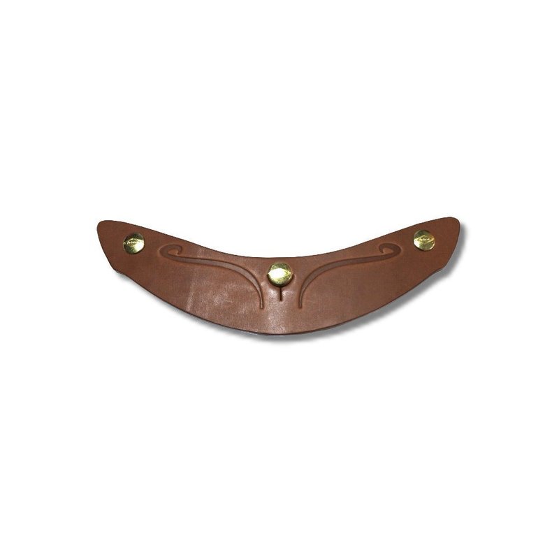 ACE Masterpiece Very Short Leather Visor - Brown - Helmets - Genuine Leather 