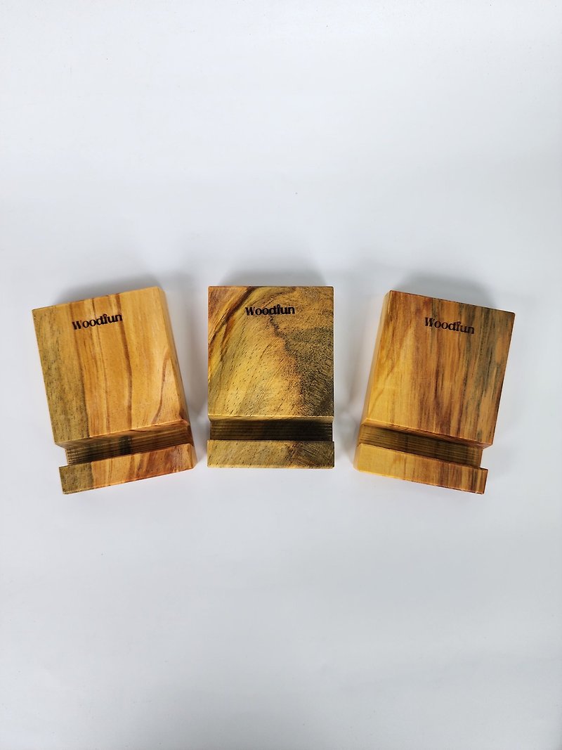 [woodfun play wood fun] wooden mobile phone holder / mobile phone holder / three groups - อื่นๆ - ไม้ 