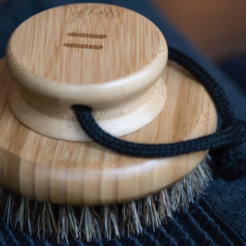 【rento】round handle body cleansing brush - Other - Bamboo 