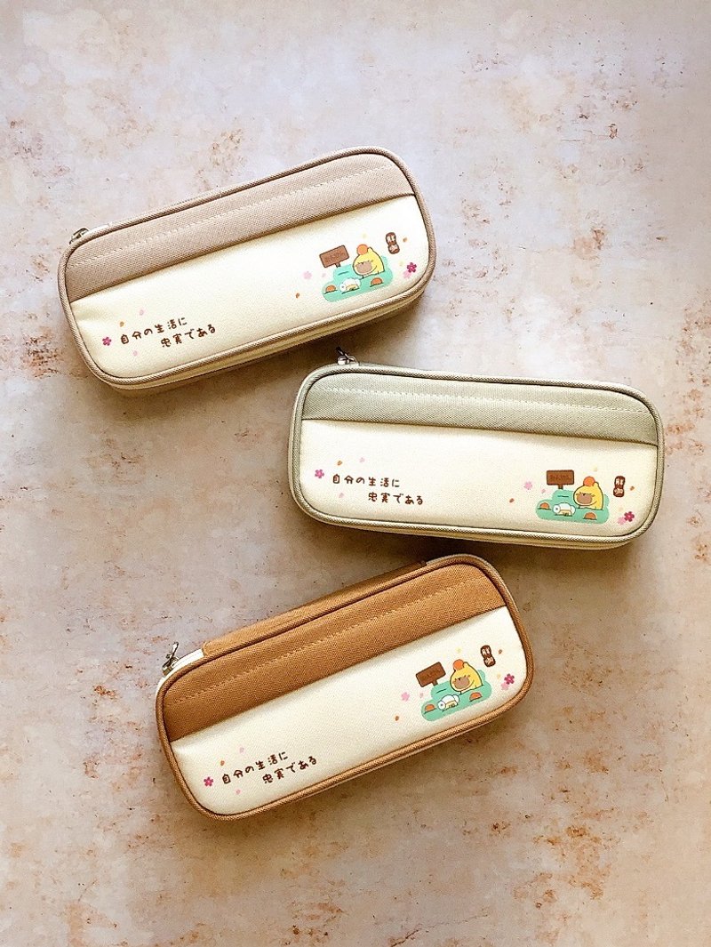 Pangka double-layer flip-up pencil case (three colors) - กล่องดินสอ/ถุงดินสอ - วัสดุอื่นๆ 