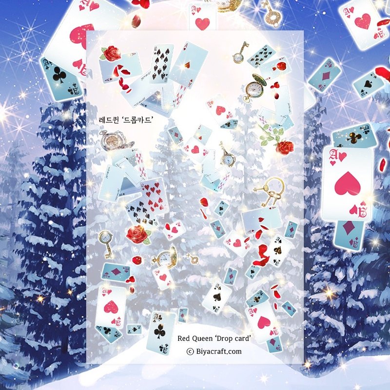 Red Queen, Drop Card, PET - 貼紙 - 紙 