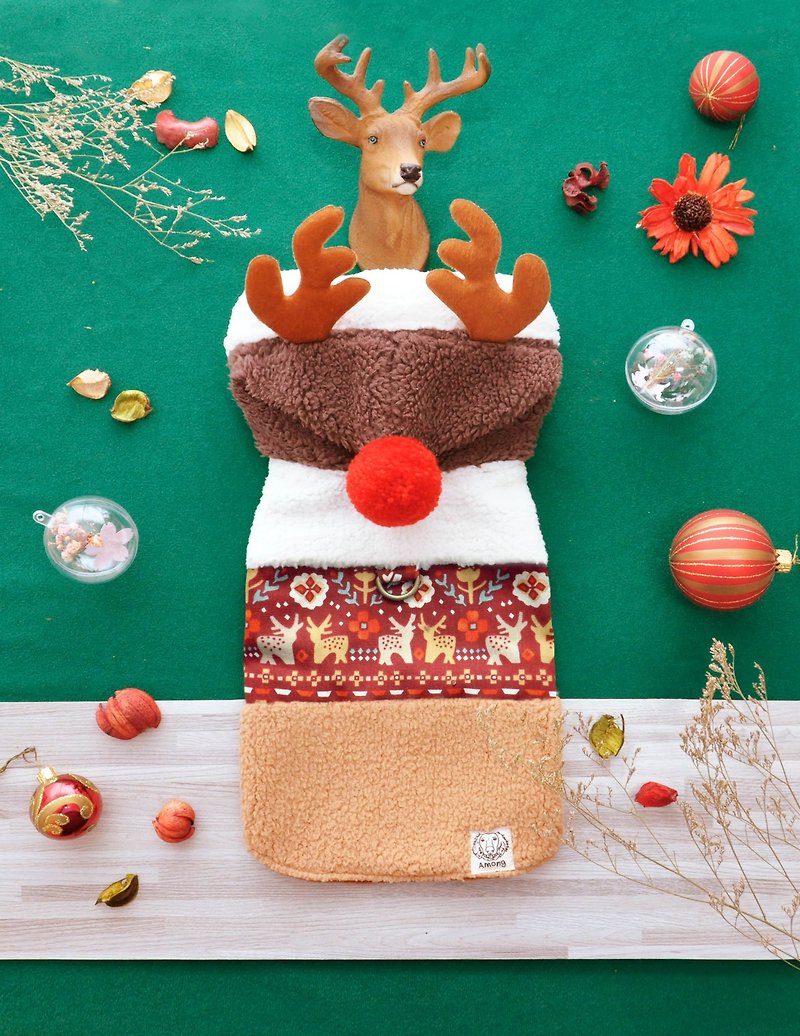 Santa Lun II Edition Among Chest Jacket (Winter Fleece) Christmas Christmas Gift - ชุดสัตว์เลี้ยง - วัสดุอื่นๆ 