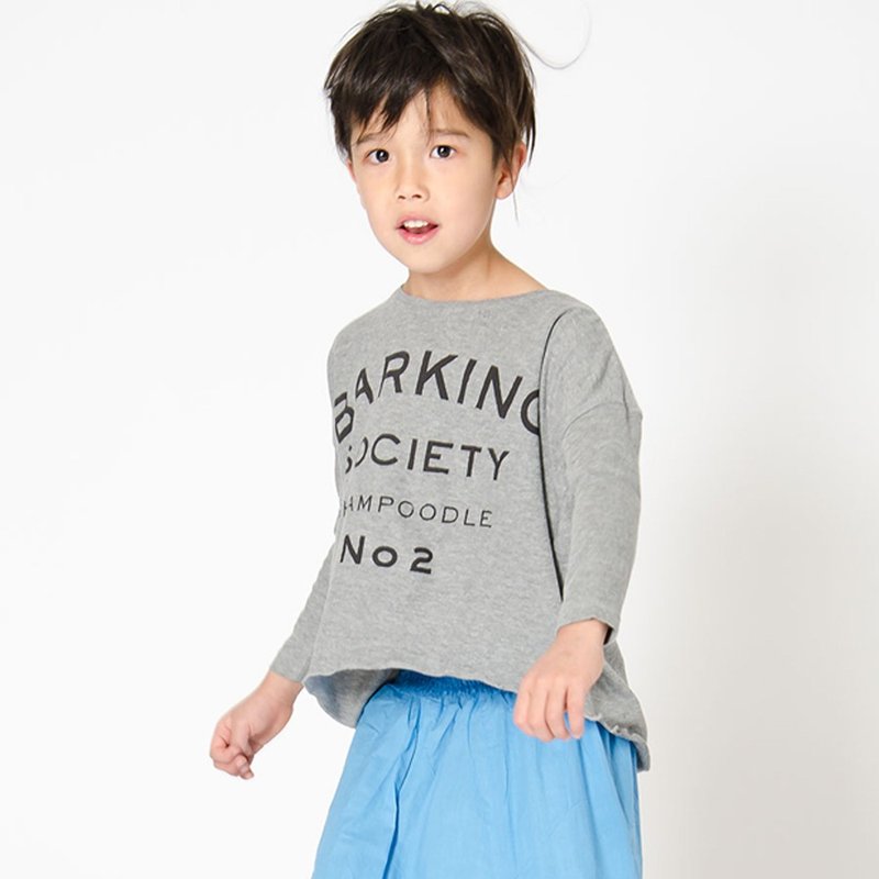 Nordic children's clothing Swedish organic cotton children's clothing long-sleeved tops - 165cm to 175cm parent-child clothing - เสื้อผู้หญิง - ผ้าฝ้าย/ผ้าลินิน สีเทา