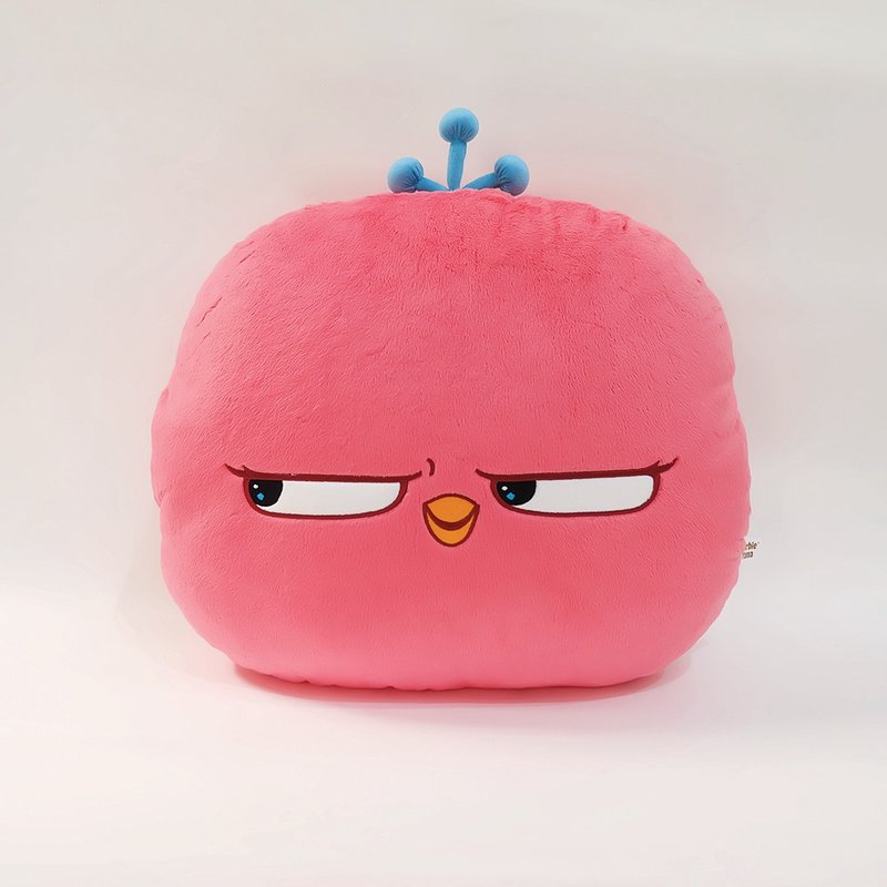 Phebie Plush Pillow (Charming pink bird plush pillow) - 枕頭/抱枕 - 其他材質 粉紅色